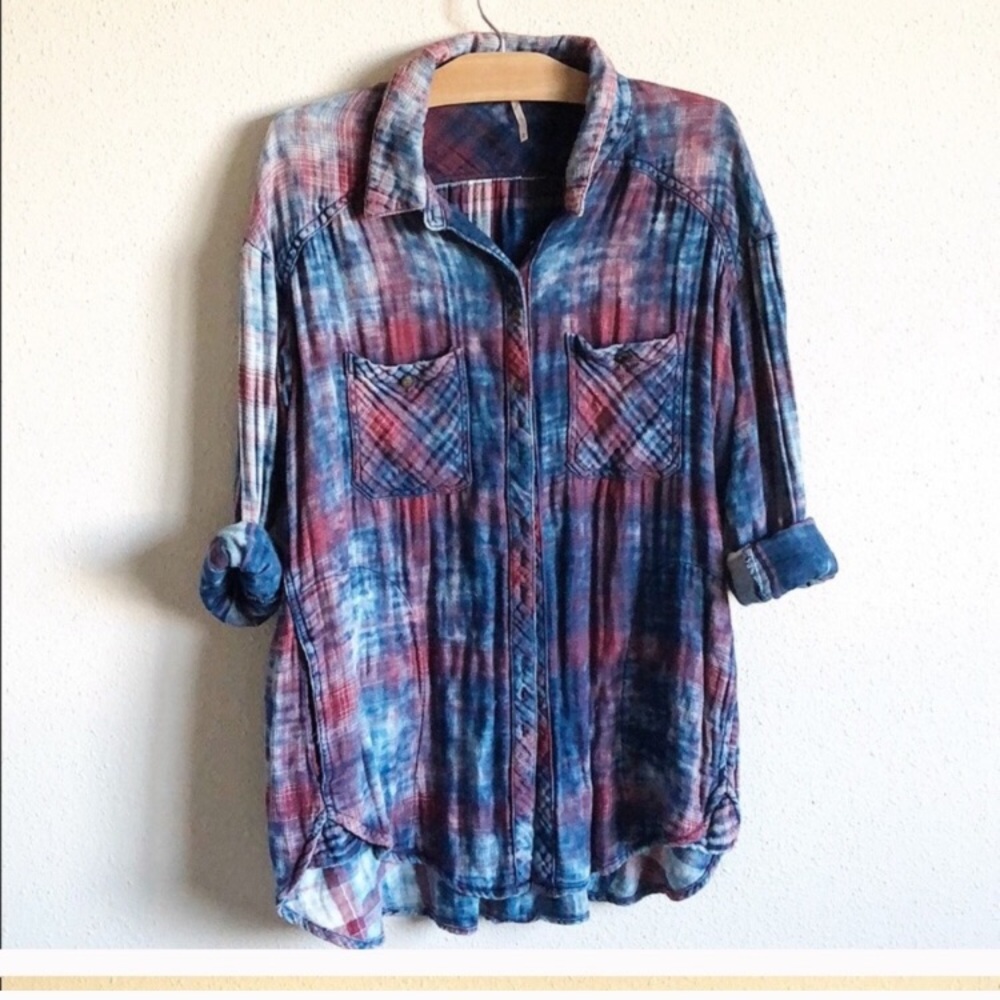Rare free people oversized flannel!